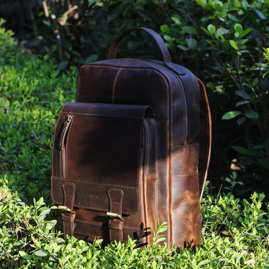 Elevate Your Style – Men's Full-Grain Leather Professional Backpack | Premium & Timeless, Art:- BG-1612 Pack of 25