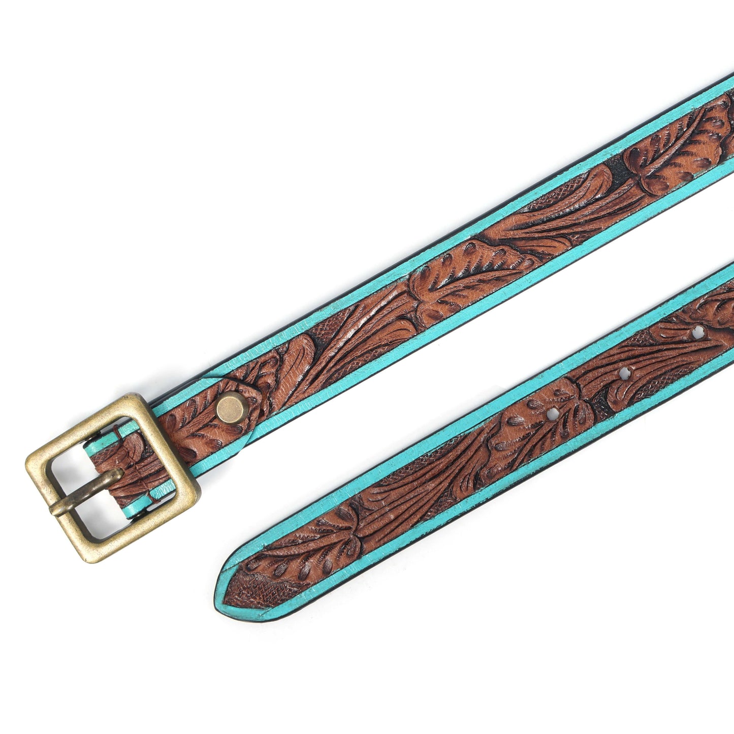 Hand-Carved Leather Belt – Stylish and Unique Handmade Design for Men and Women. LB-839 Pack of 50