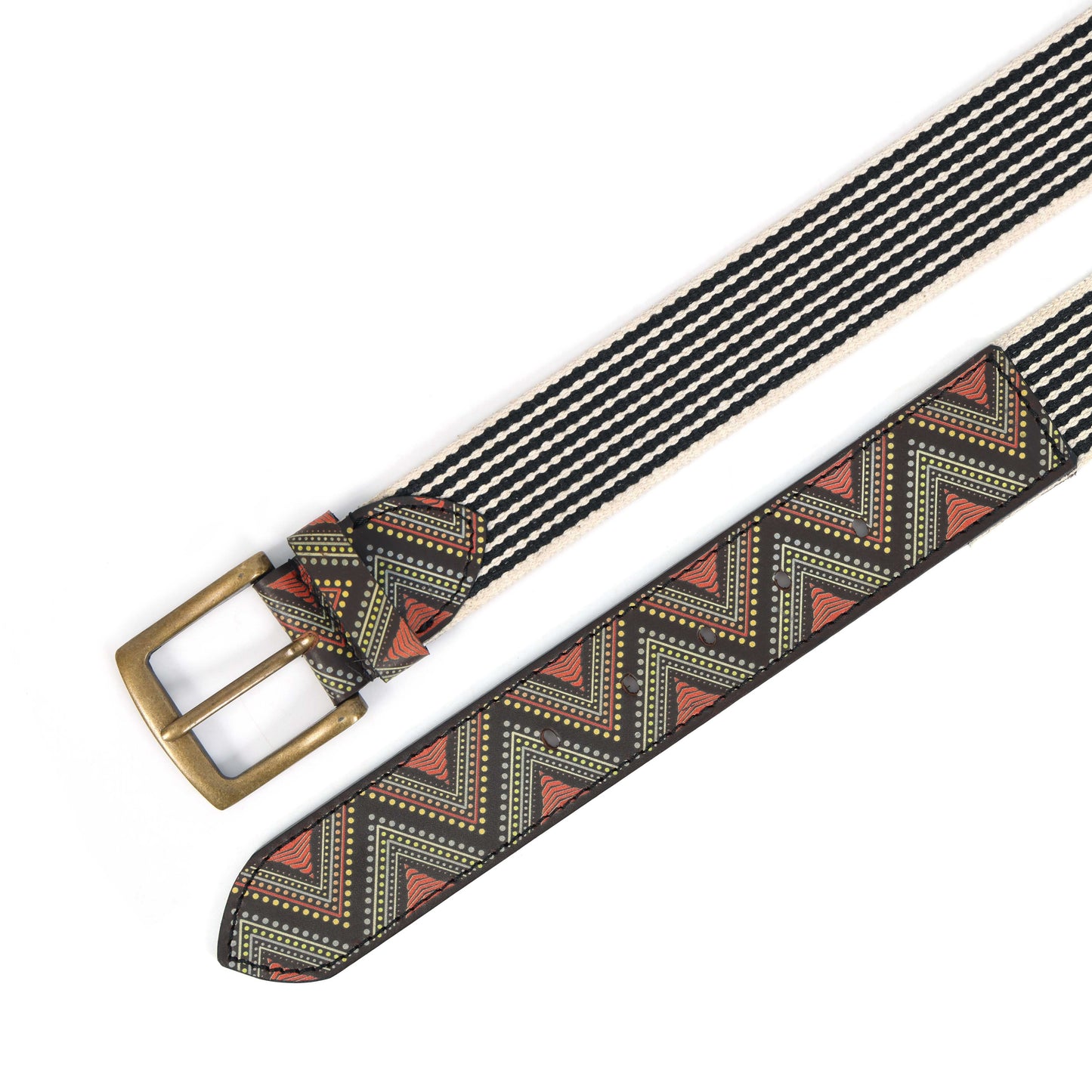 Premium Leather Belt with Webbing – 38mm. LB-832 Pack of 50