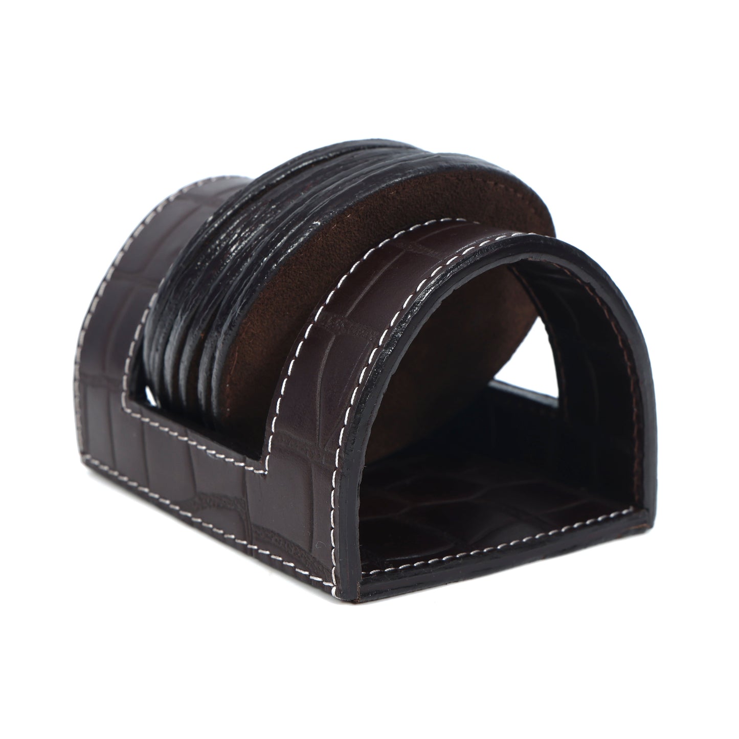 Elegant Leather Coasters for Office Use – Stylish & Durable Desk Accessory Art: LC-03 Pack of 25