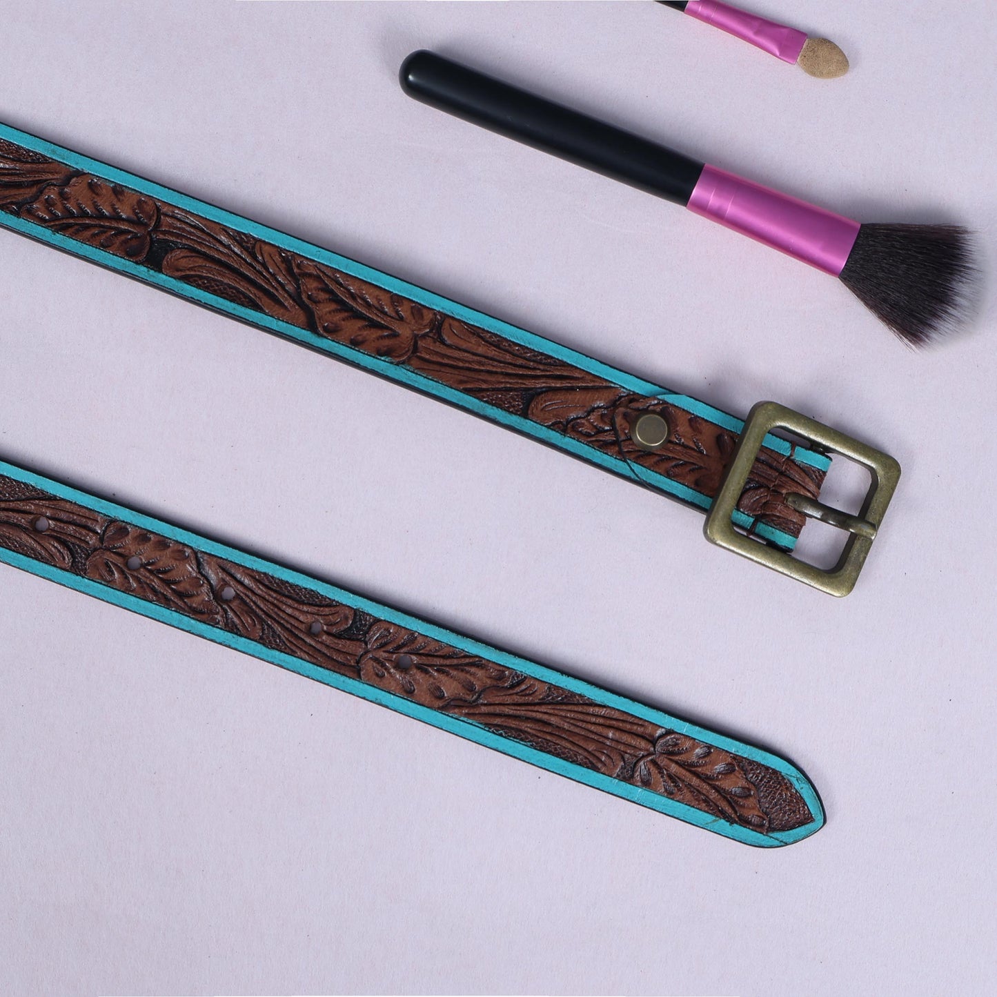 Hand-Carved Leather Belt – Stylish and Unique Handmade Design for Men and Women. LB-839 Pack of 50