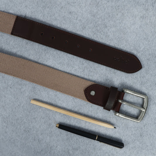 Premium Leather Belt with Webbing – 35mm Wide. LB-831 Pack of 50