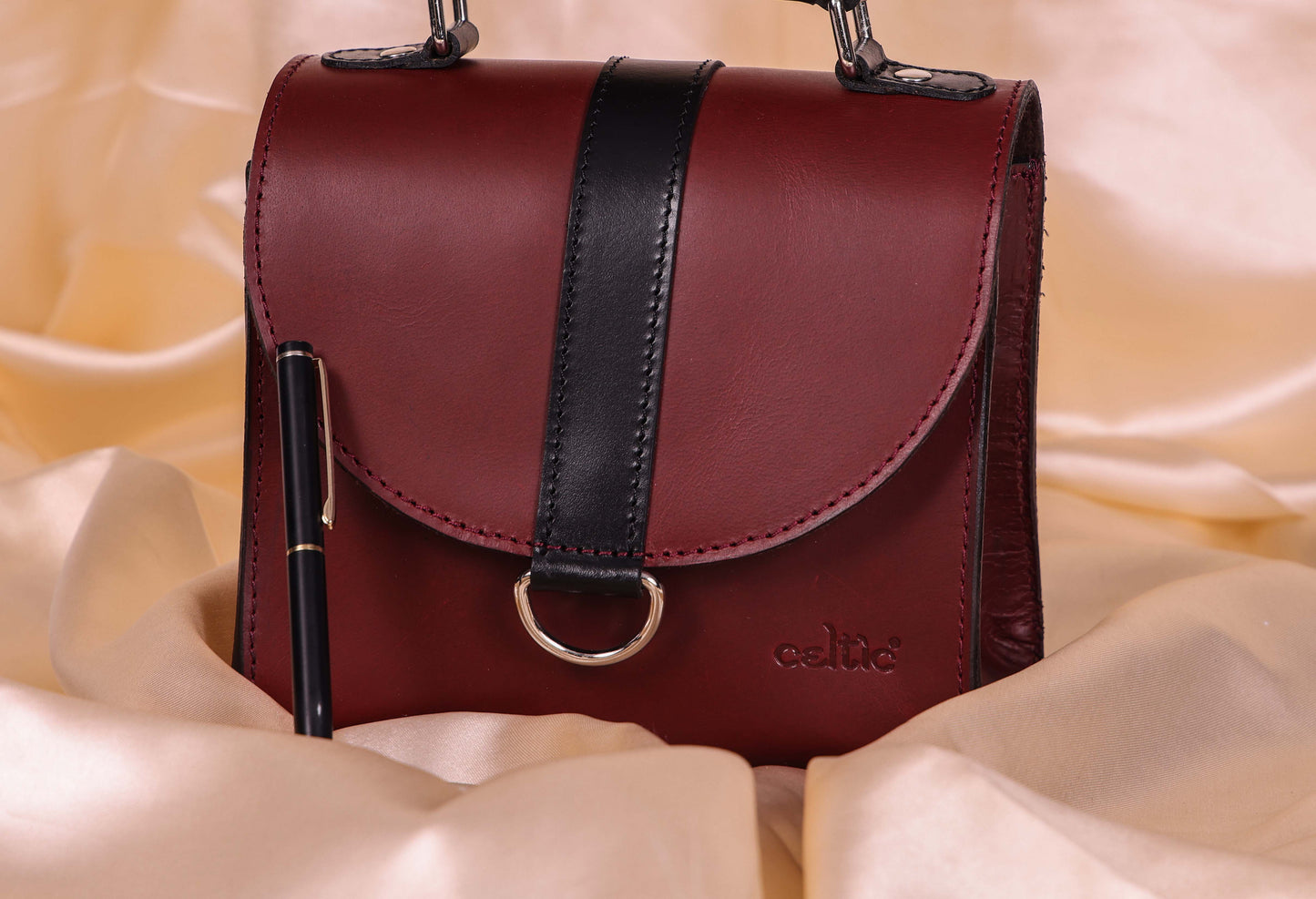 Premium Burgundy Leather Sling Bag for Stylish Everyday Use. ART:-BG-1753 Pack of 25