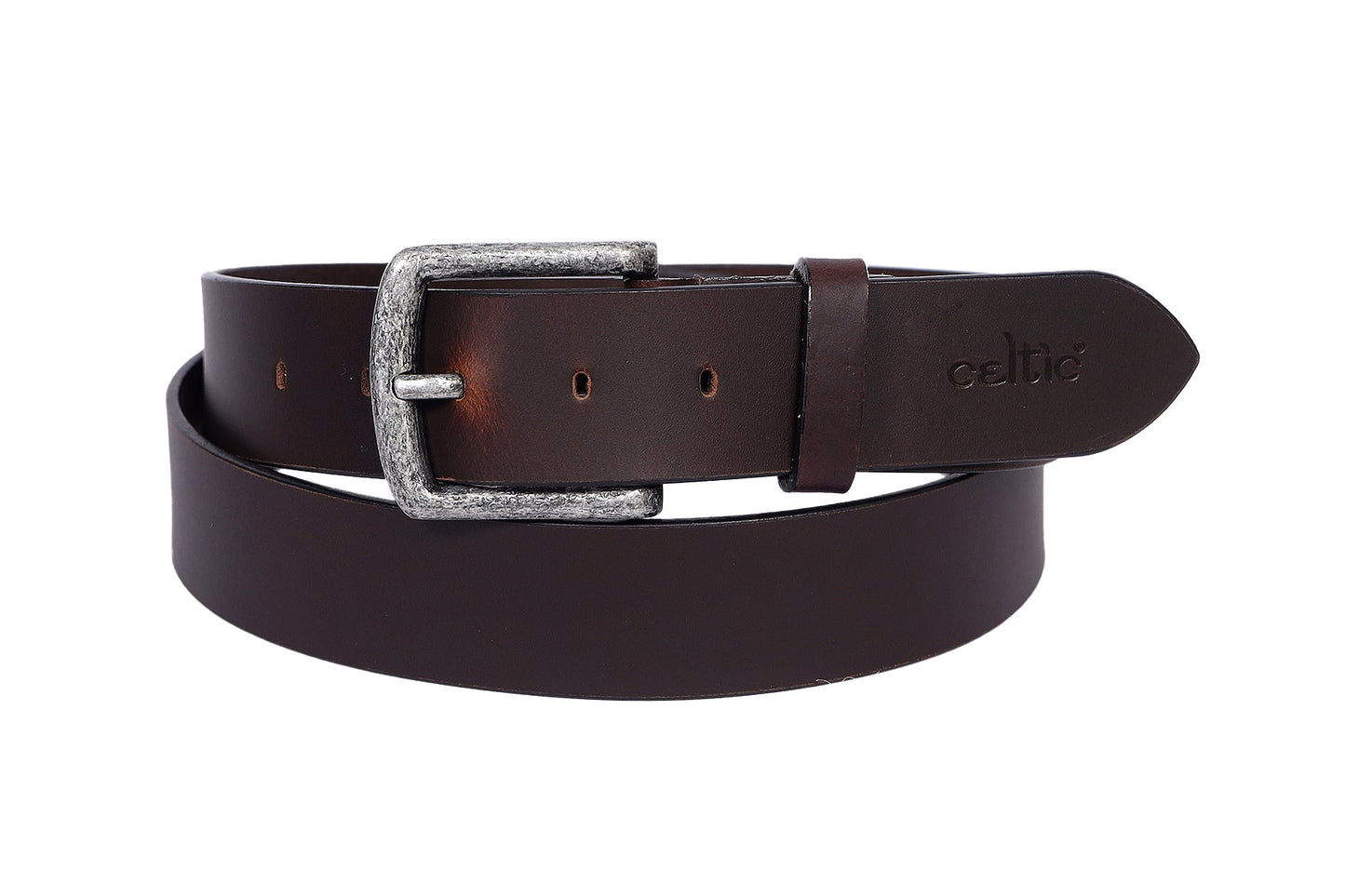 Brown Leather Belt With Silver Buckle. Art: LB-749 Pack of 50