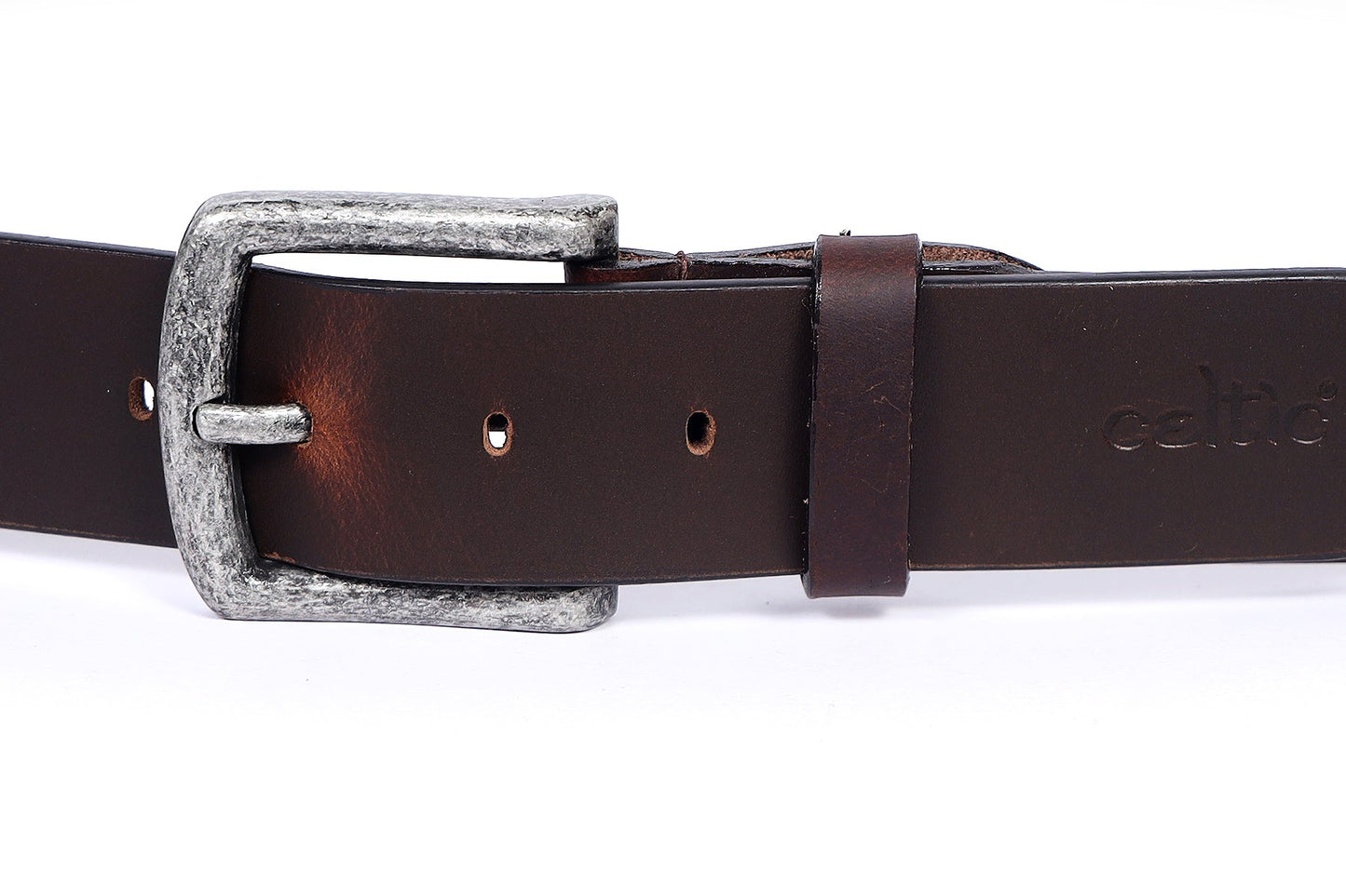 Brown Leather Belt With Silver Buckle. Art: LB-749 Pack of 50