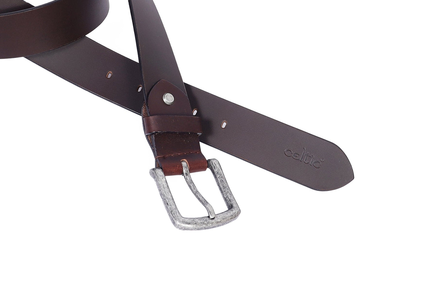Brown Leather Belt With Silver Buckle. Art: LB-749 Pack of 50