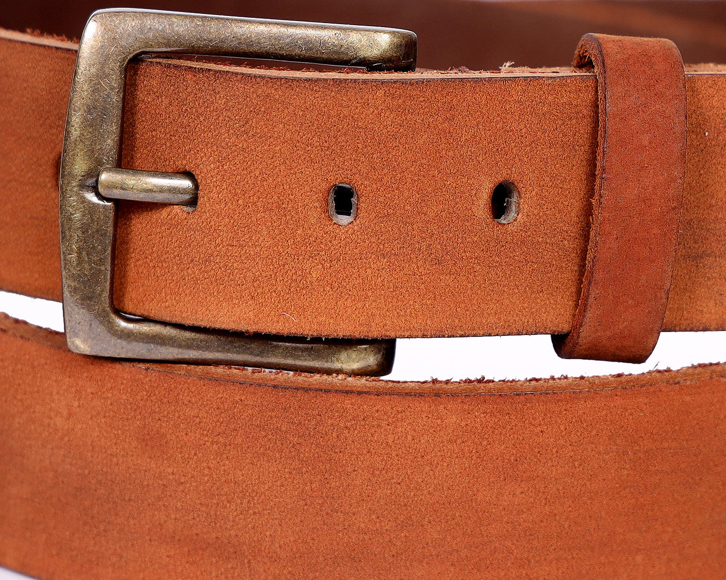 Premium Tan Leather Belt With Golden Buckle, Art: LB-823 Pack of 50