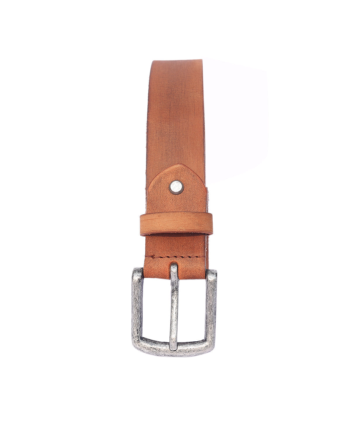 Premium Light Brown Leather Belt With Silver Buckle, Art: LB-740 Pack of 50