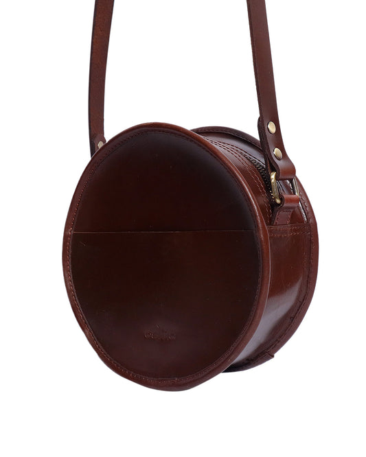Stylish and Functional Brown Round Sling Bag, Art: BG-1467 Pack of 25