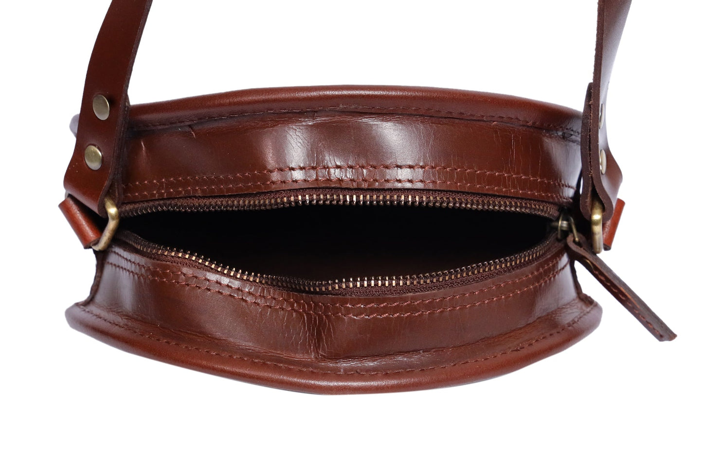 Stylish and Functional Brown Round Sling Bag, Art: BG-1467 Pack of 25