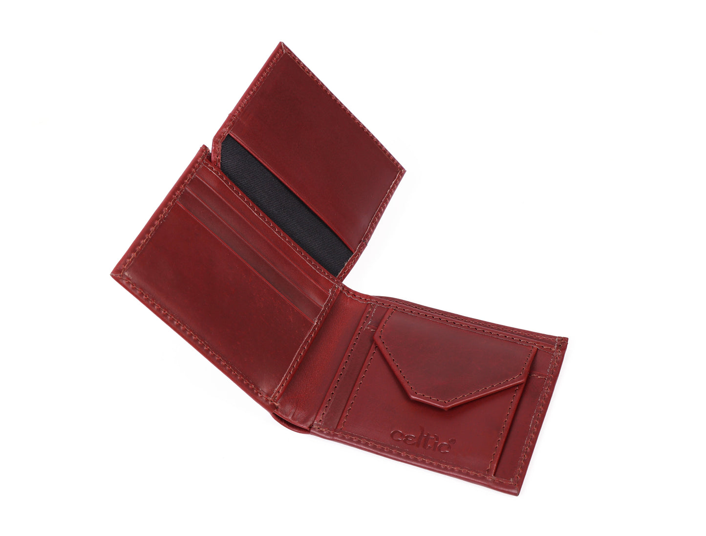 Burgundy Handmade Leather Wallet - Unique Elegance Crafted by Hand, Art:- LA-1411 Pack of 50