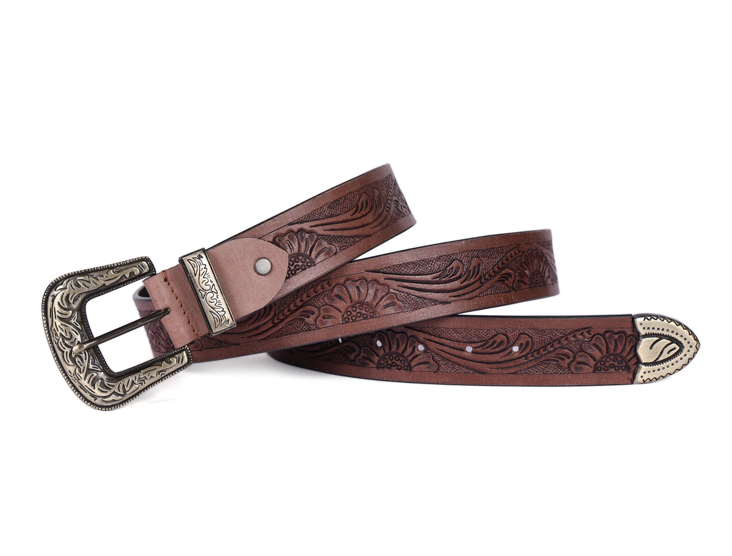 "Crafted Mastery: Hand-Carved Leather Belts for Timeless Style" Art: LB-813 Pack of 50