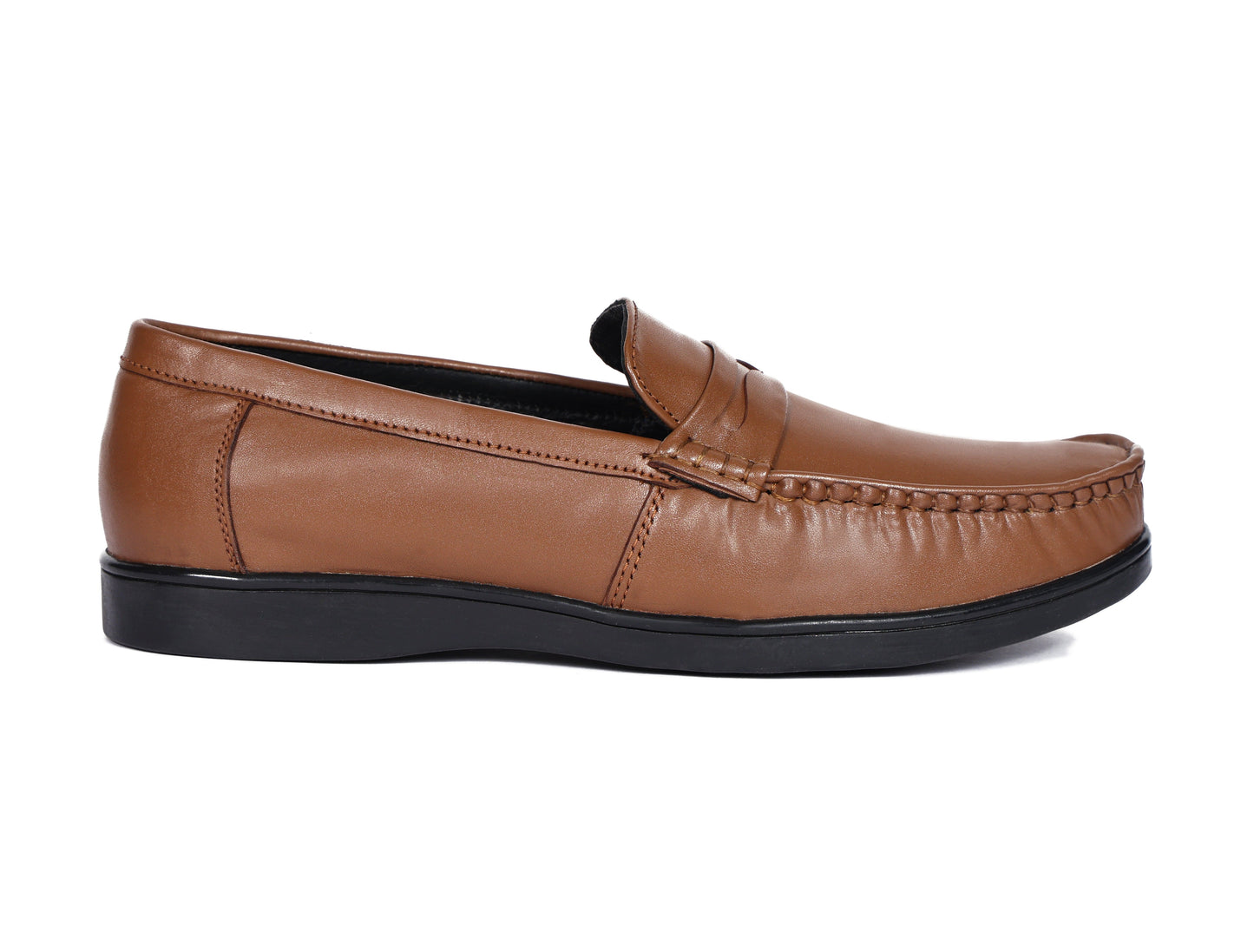 "Timeless Charm: Tan Casual Loafer Leather Shoes, Art: LS-1106 Pack of 25