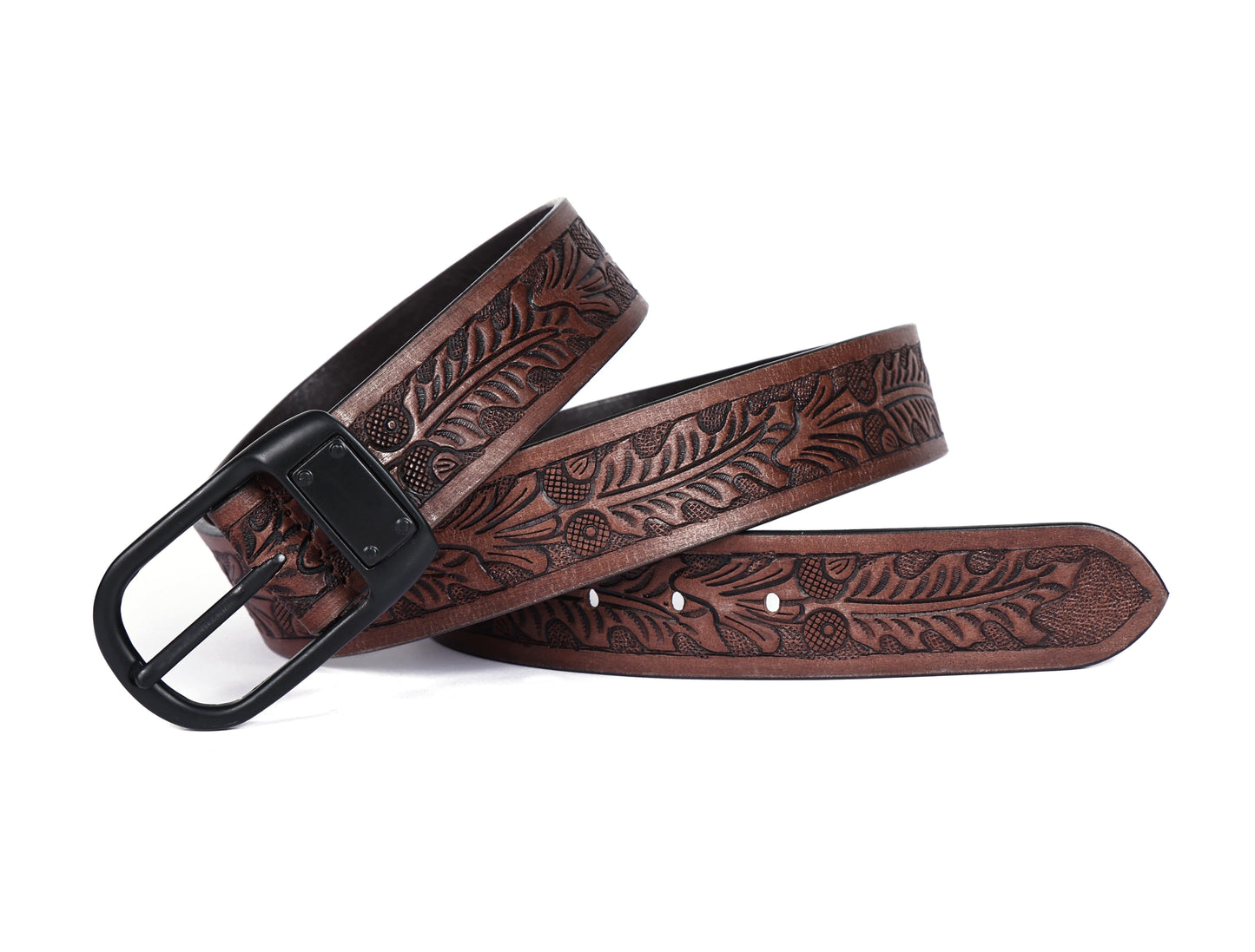 "Artisanal Elegance: Hand-Carved Leather Belts for Timeless Appeal" Art: LB-812 Pack of 50