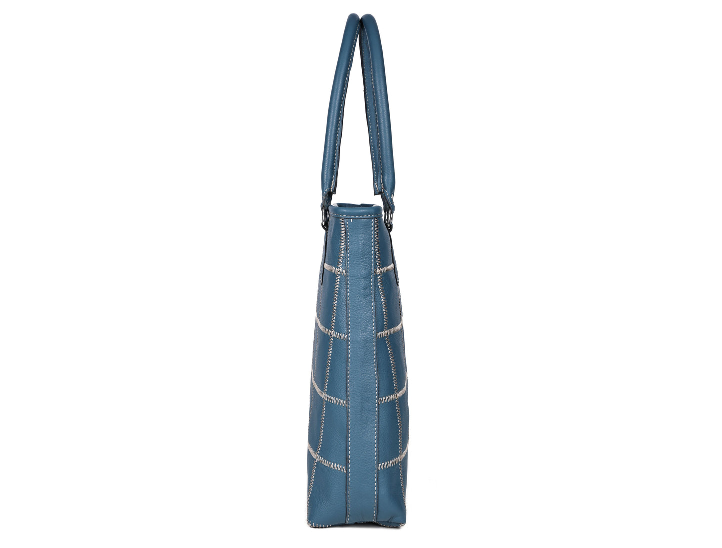 "Chic Blue Tote: Elevate Your Style with Trendy Leather Accents." Art: BG-1518-Z Pack of 25