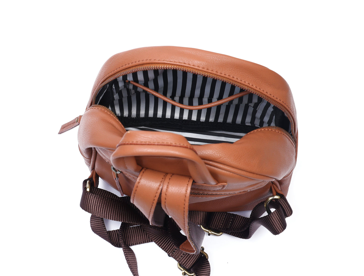 Tan NDM Leather Backpack: Elevate Your Style with Timeless Elegance. Art: BG-1580 Pack of 25