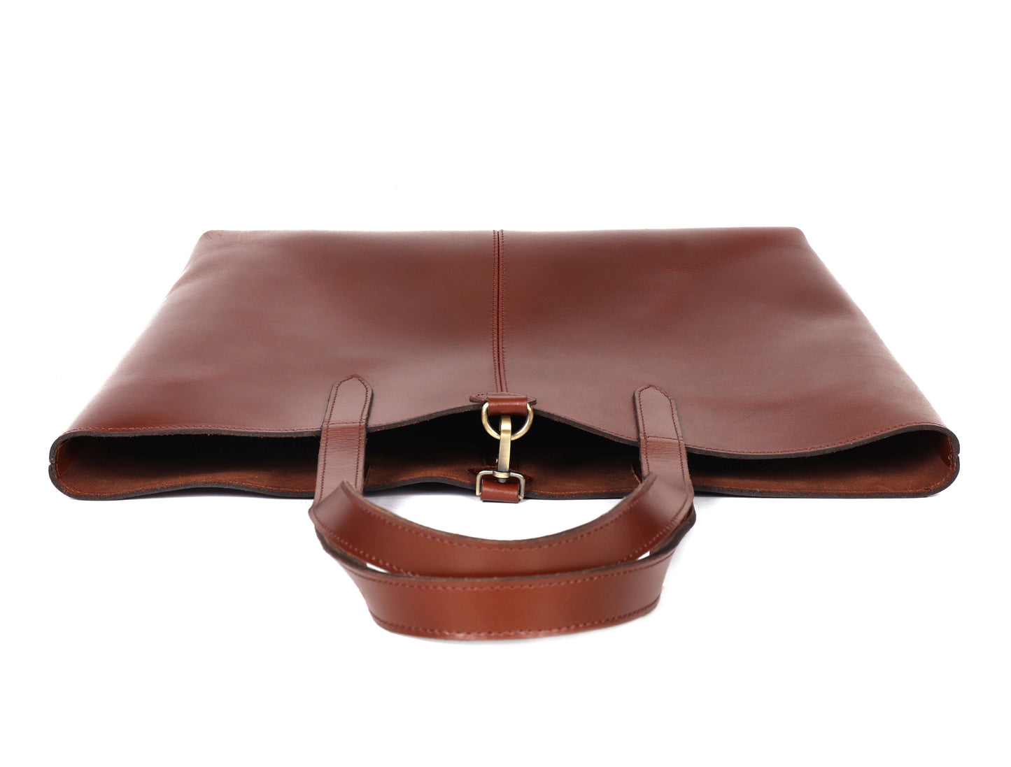 Classic Brown Leather Tote Bag - Elegance Meets Functionality. Art: BG-1750 Pack of 25