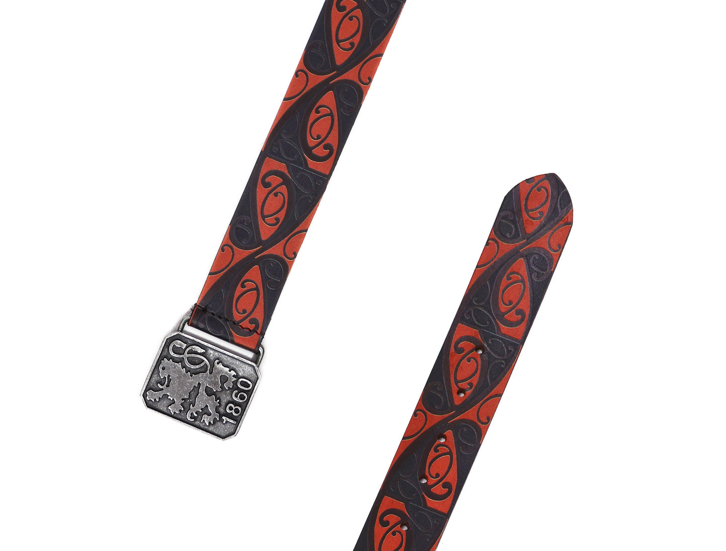 "Bold & Bright: Leather Orange Printing Belts for Statement Style" Art: LB-820 Pack of 50