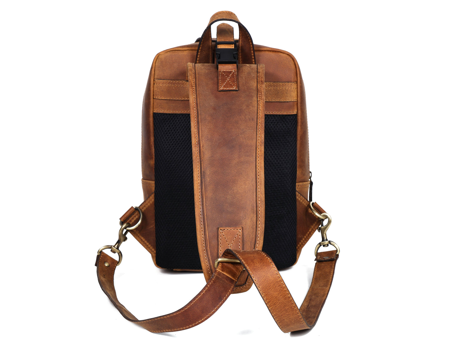 Premium Brown Leather Crossbody Bag, Art: BG-1616 Pack of 25