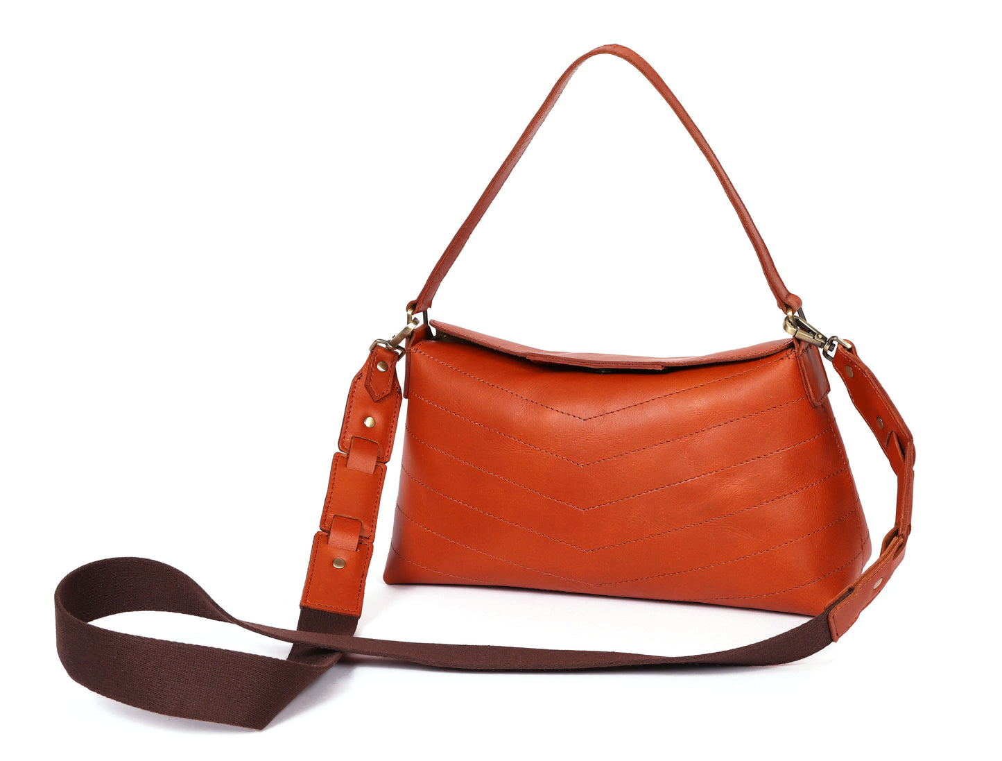 Exquisite Tan Leather Small Sling Bag, Art: BG-1742 Pack of 25