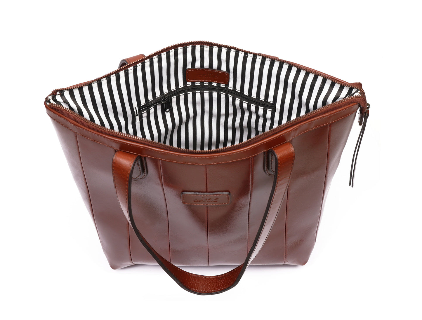 Brown Leather Tote Bag, handcrafted with love in India, Art: BG-1577 Pack of 25