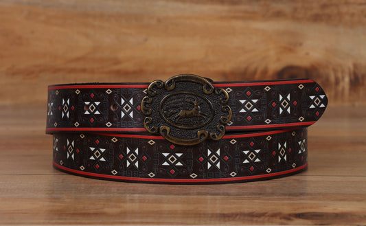 "Customized Chic: Elevate Your Look with Leather Printing Belts" Art: LB-818 Pack of 50