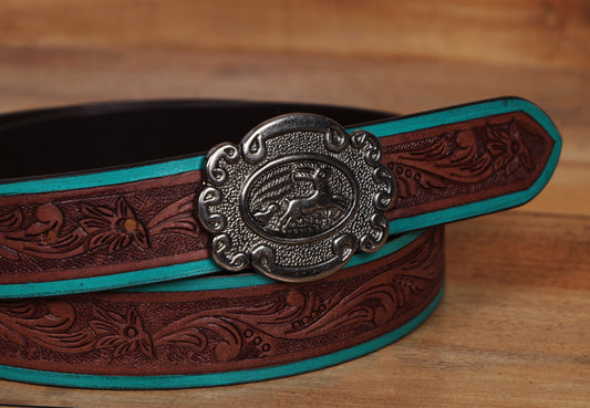 "Artisanal Flair: Hand-Carved Leather Belts Redefining Style" Art: LB-814 Pack of 50
