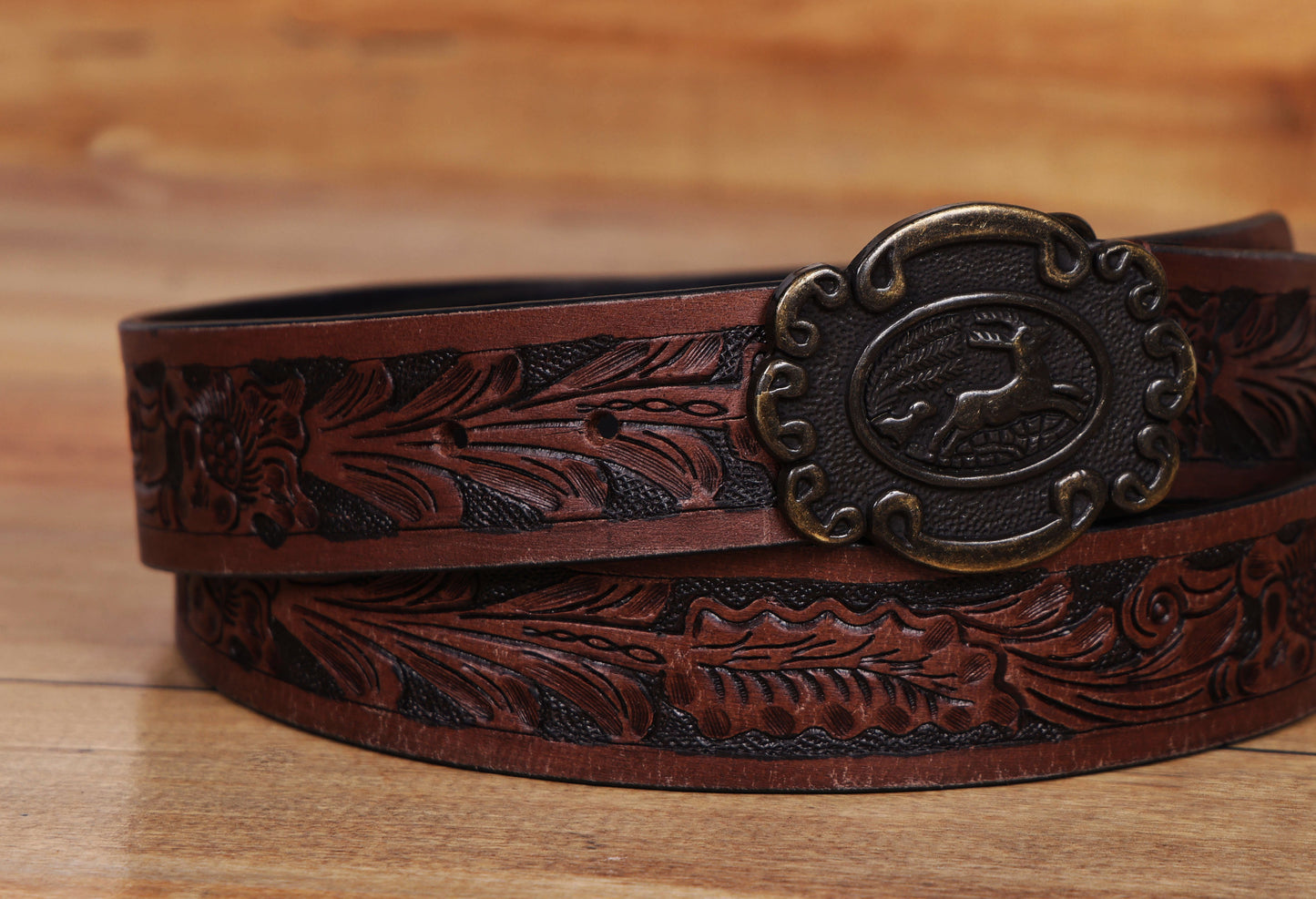 "Hand-Carved Leather Belts: Timeless Elegance" Art: LB-809 Pack of 50