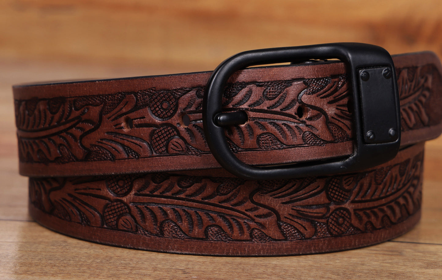 "Artisanal Elegance: Hand-Carved Leather Belts for Timeless Appeal" Art: LB-812 Pack of 50