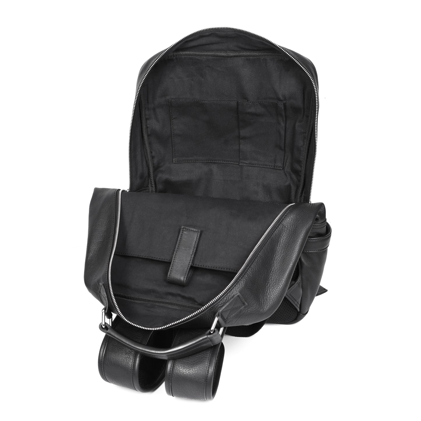 Elegant Soft Black Leather Backpack – Stylish, Versatile, and Organized ART:- BG-1610 Pack of 25
