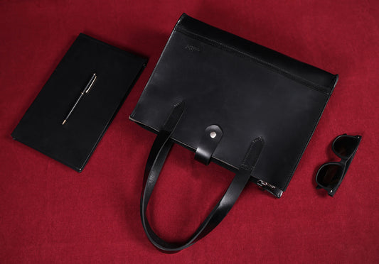 Celtic premium Elegant Brown Leather Tote Bag, Art: BG-1407 Pack of 25