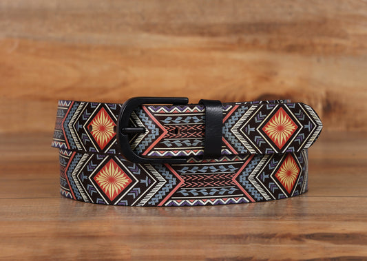 "Colorful Creativity: Leather Multi-Printing Belts for Statement Style" Art: LB-821 Pack of 50