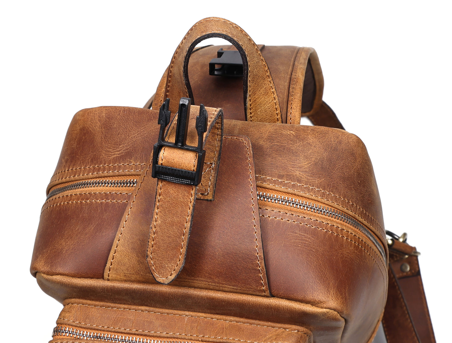 Premium Brown Leather Crossbody Bag, Art: BG-1616 Pack of 25
