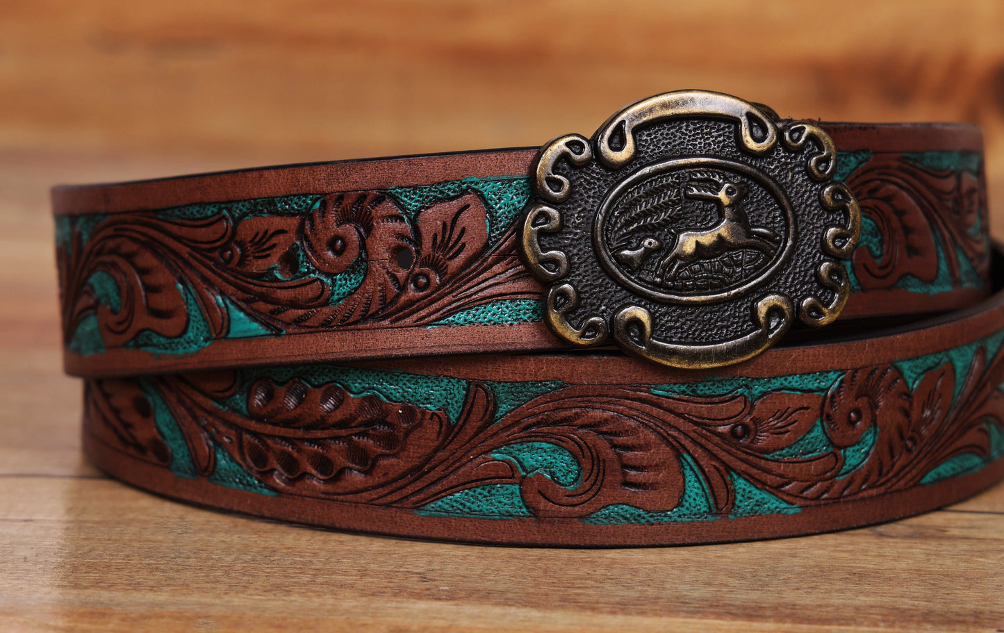 "Crafted Elegance: Hand-Carved Leather Belts Redefining Style" Art: LB-810 Pack of 50
