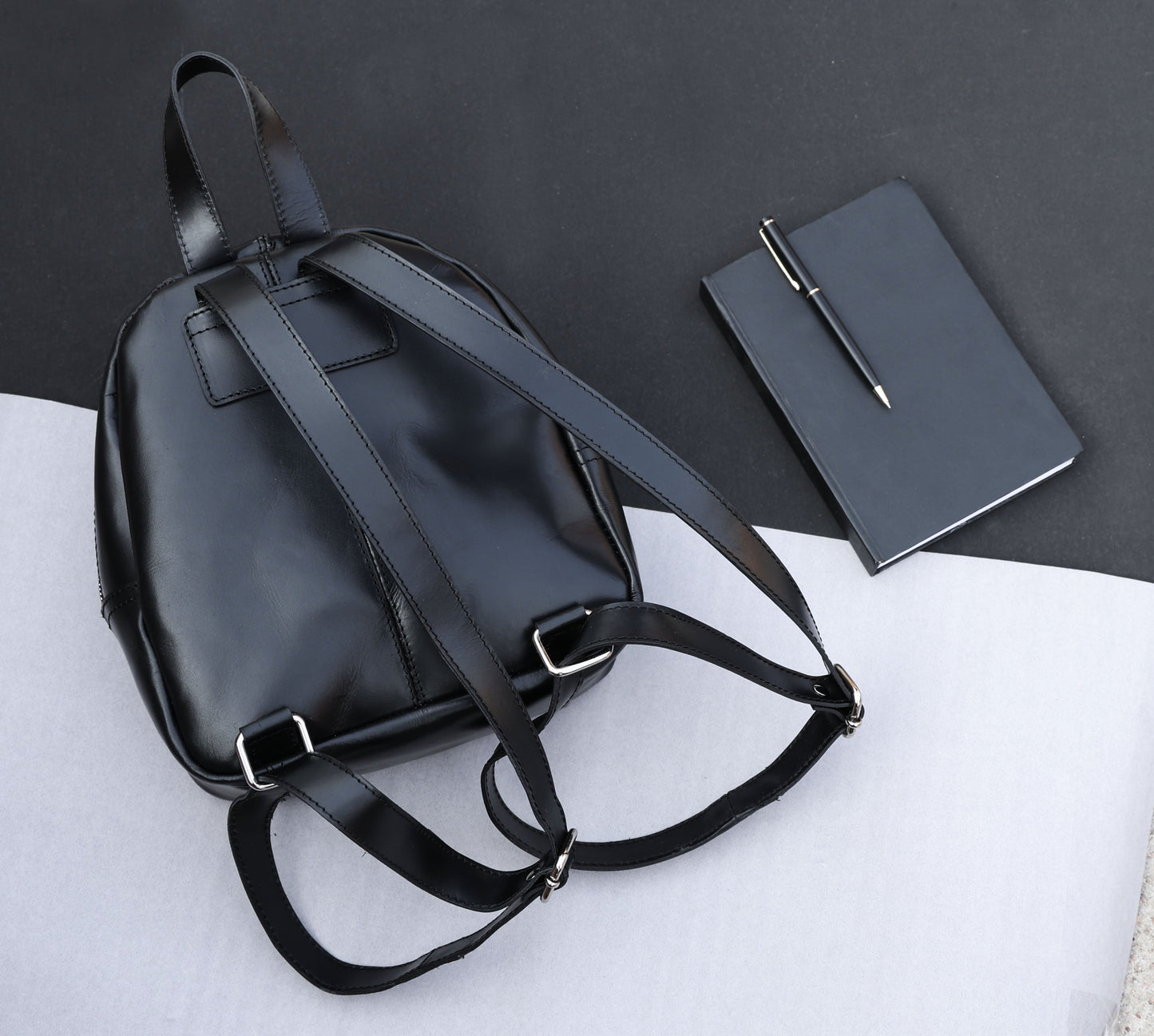 Stylish Small Leather Backpack: Durable & Chic Carryall, Art: BG-1575 Pack of 25