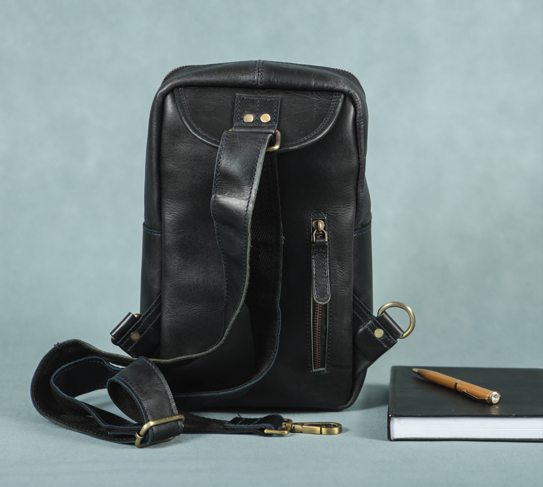 Brown Small Crossbody Leather Bag" Art: BG-1617 Pack of 25