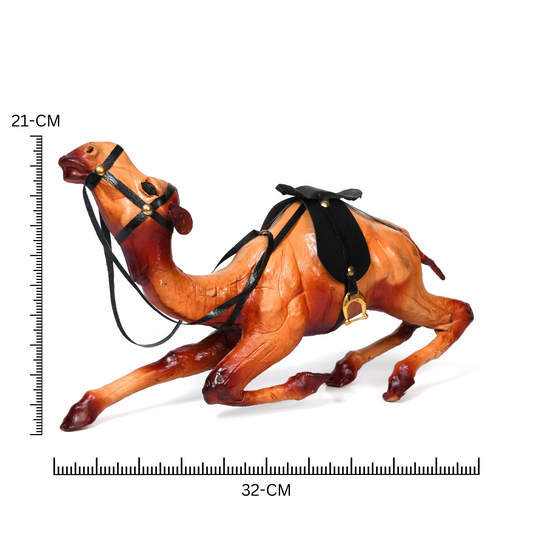 Handicraft Sitting Camel Leather Showpiece – Unique Artisan Decor, ART:-LA-04 Pack of 50