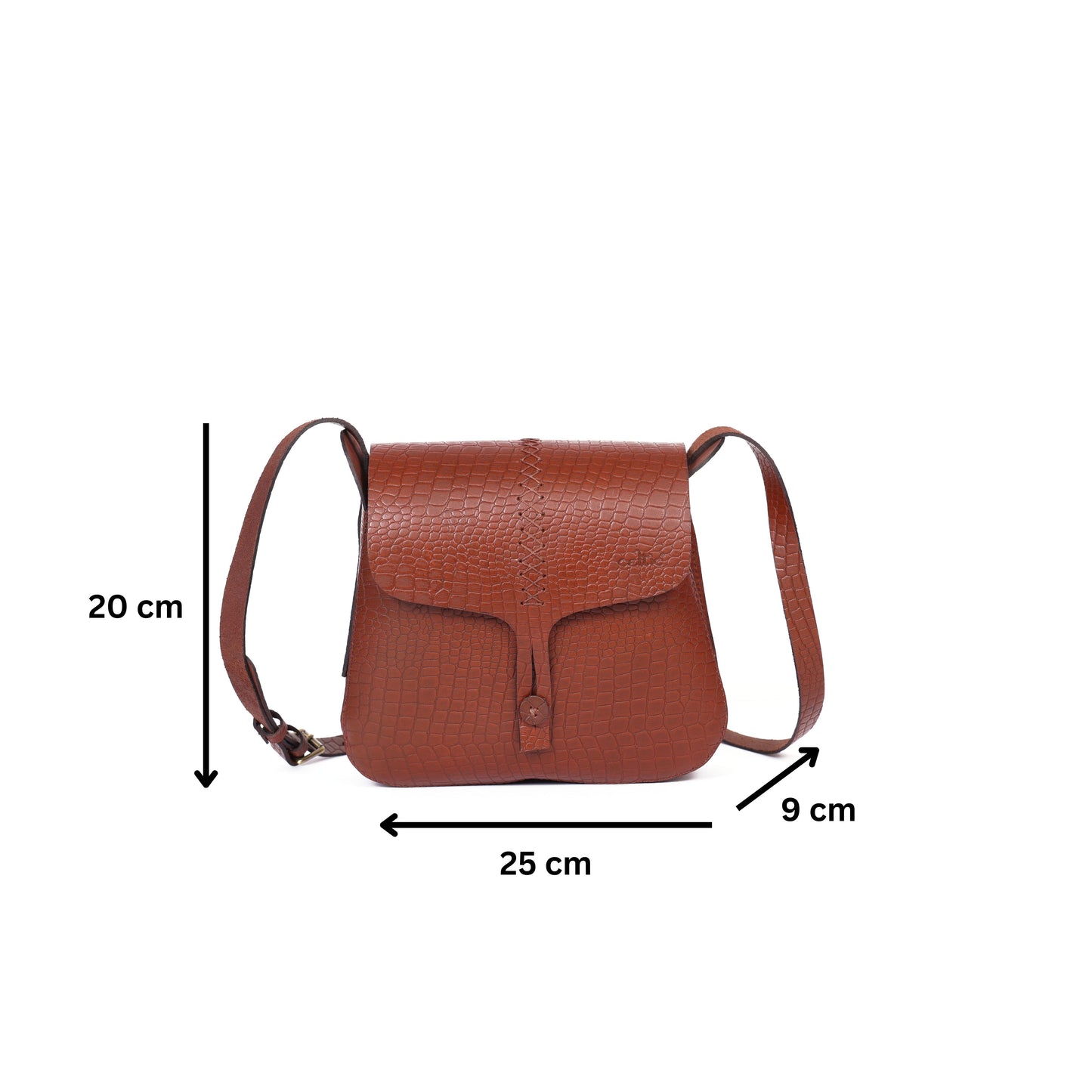 Pure Leather Sling Bag, Art: BG-1391. Pack of 25
