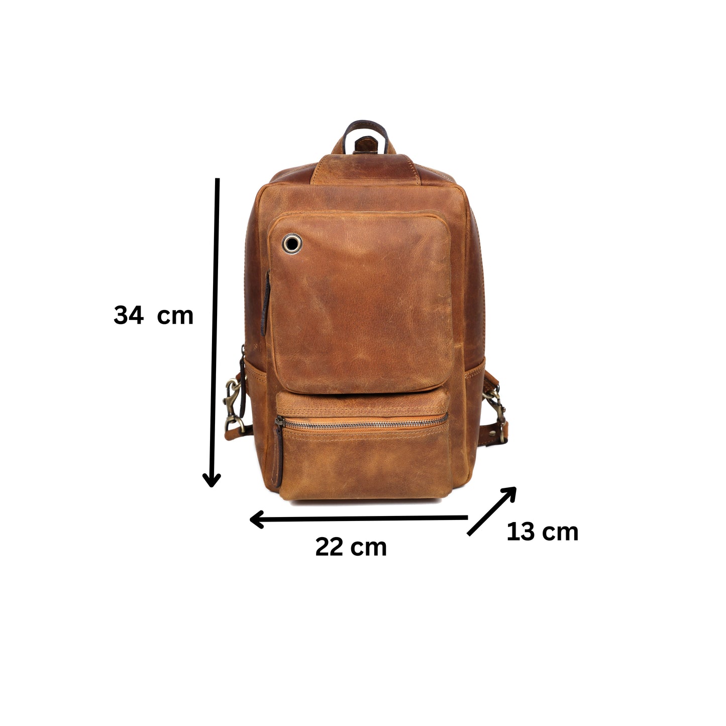 Premium Brown Leather Crossbody Bag, Art: BG-1616 Pack of 25