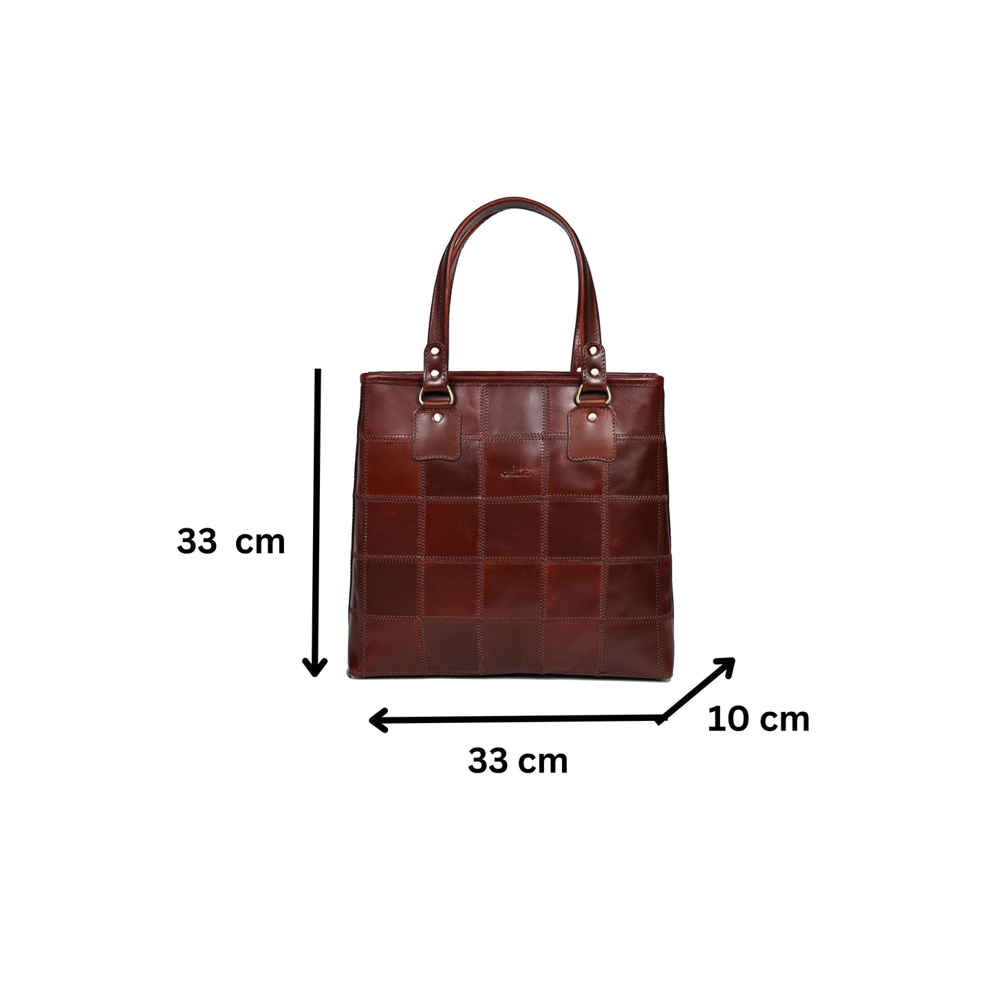 "Chic Contrast: Brown Tote Bag with Stylish Stitching for Timeless Elegance" Art: BG-1526-Z Pack of 25