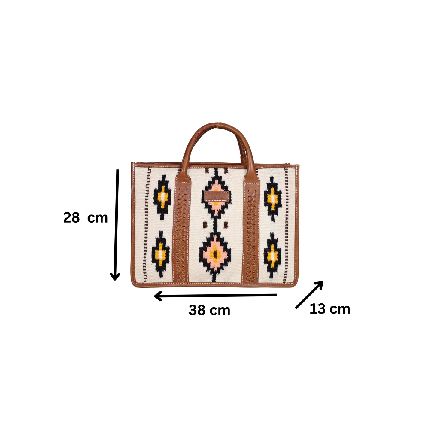 Brown Tote Bag with High-Quality Fabric and Leather, Art: BG-1752 Pack of 25