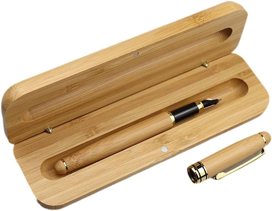 Bamboo Fountain Pen with case - Executive Pack of 50