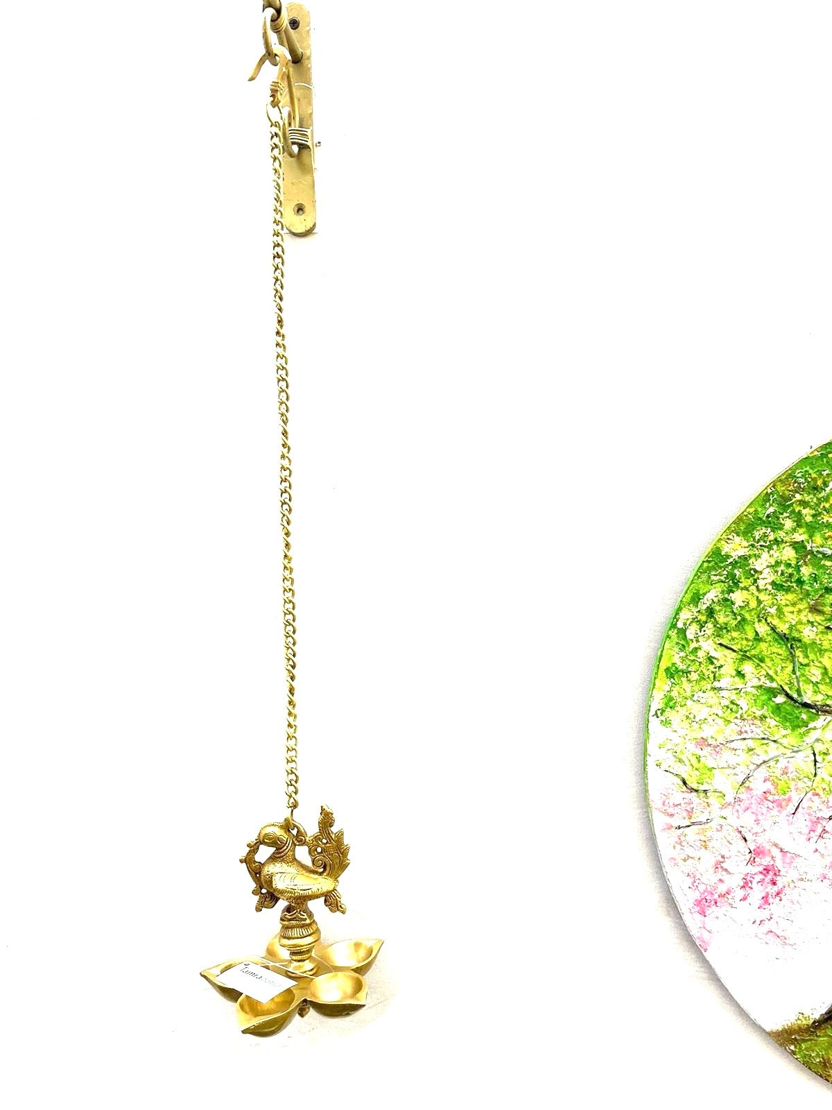 Brass Hangings Peacock Style With Heavy Bells Exclusive Creations Tamrapatra Pack of 25