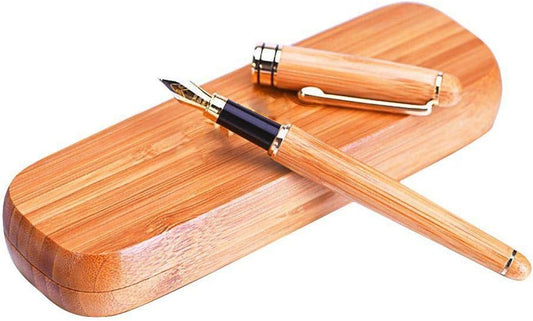 Bamboo Fountain Pen with case - Executive Pack of 50