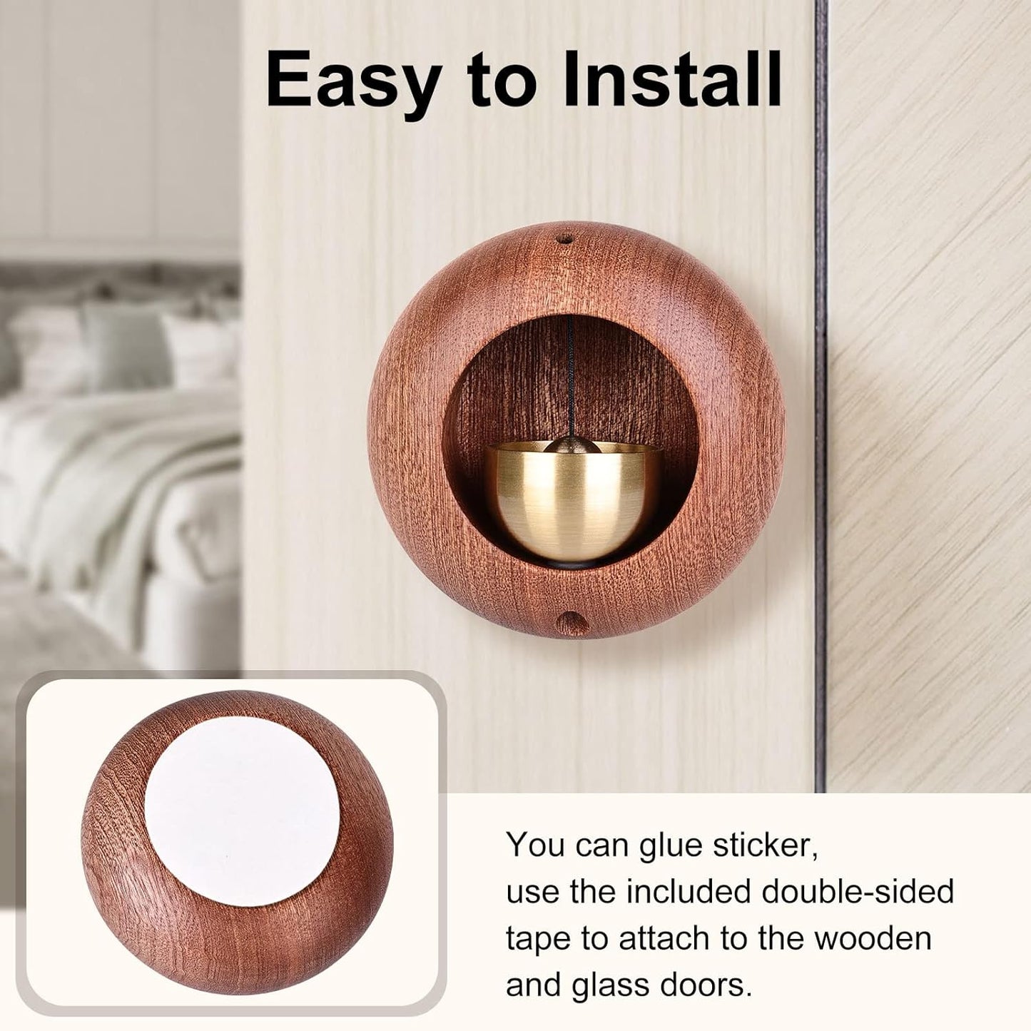 Japanese Style Bamboo Door Bell - Round Shape Pack of 50