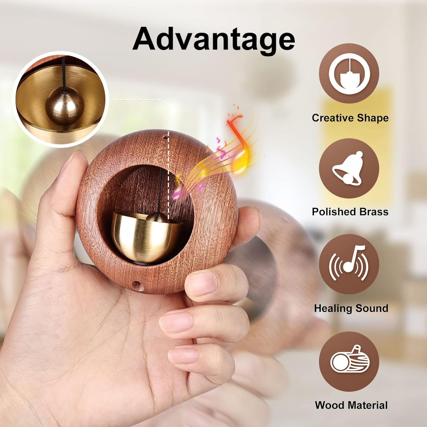 Japanese Style Bamboo Door Bell - Round Shape Pack of 50