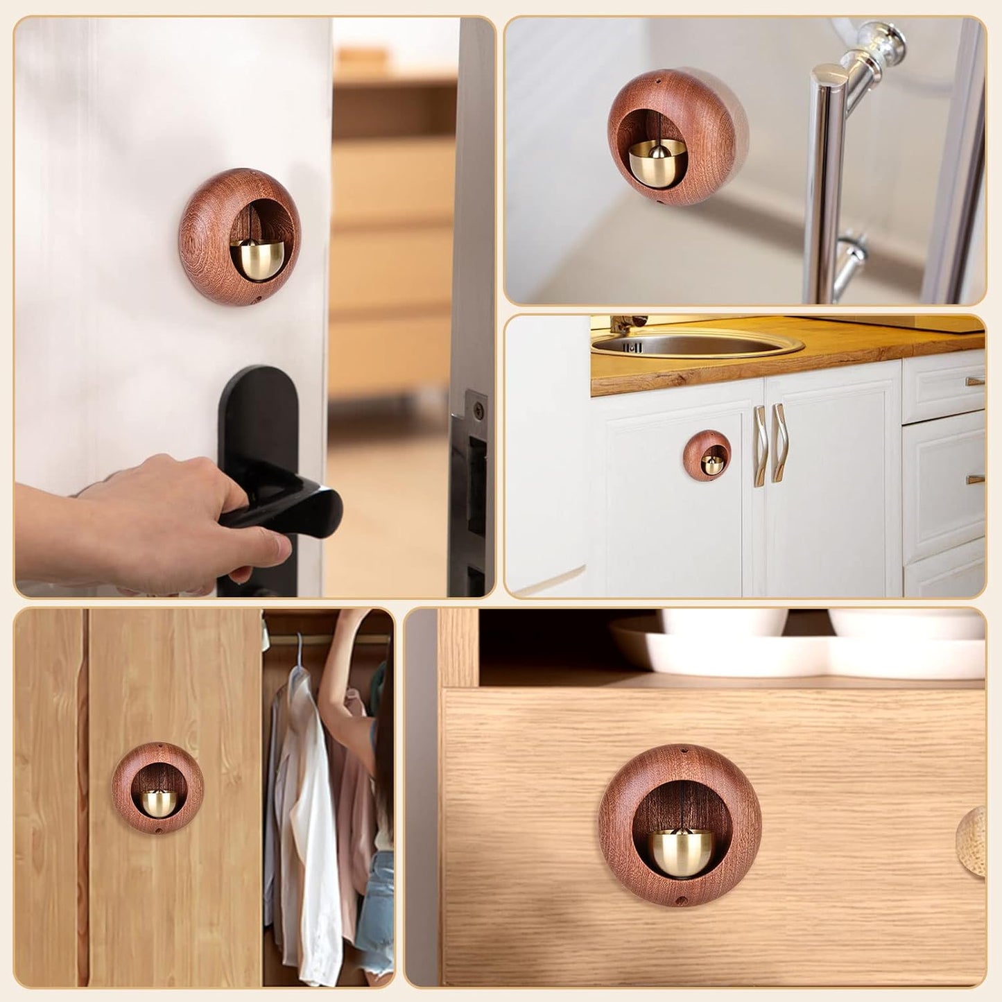 Japanese Style Bamboo Door Bell - Round Shape Pack of 50