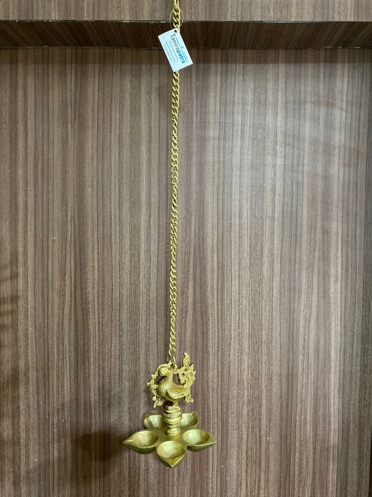 Brass Hangings Peacock Style With Heavy Bells Exclusive Creations Tamrapatra Pack of 25