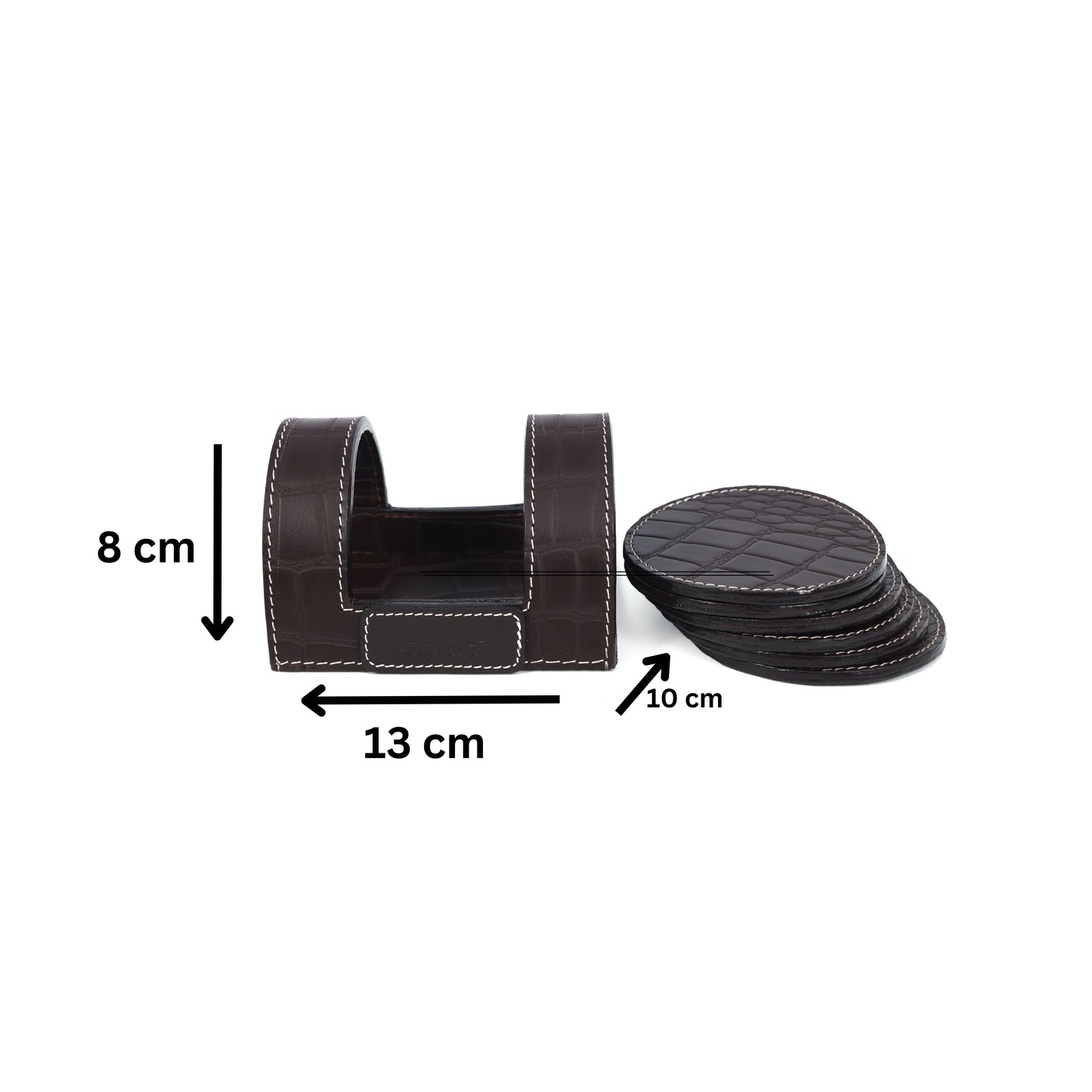 Elegant Leather Coasters for Office Use – Stylish & Durable Desk Accessory Art: LC-03 Pack of 25