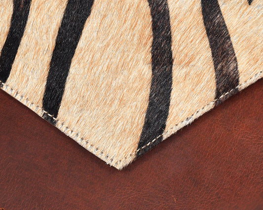 Brown color pure leather with hair on leather sling bag for women and girls | Party wear,  Art: BG-1154 Pack of 25